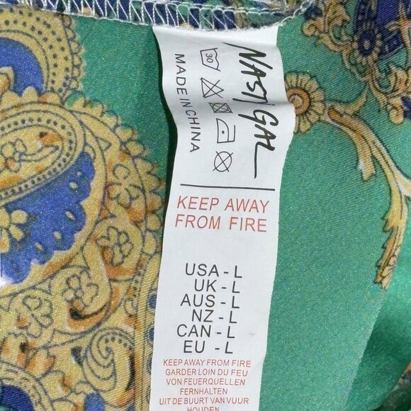 Nasty Gal That Ain't the Scarf of It Kimono Dress Size Large - Picture 12 of 13